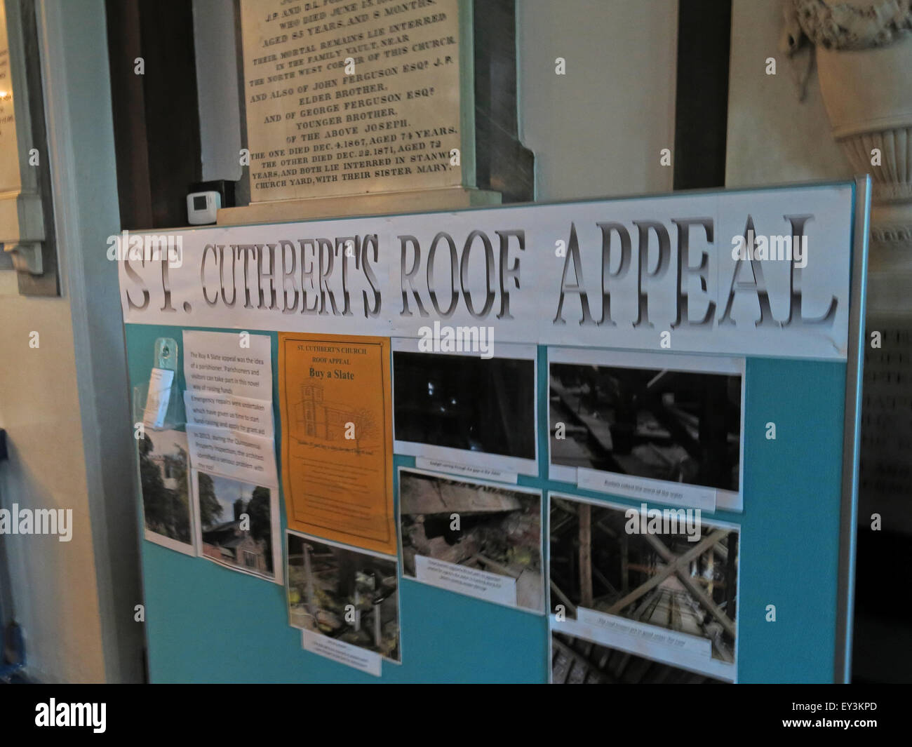 St Cuthberts Chiesa,Carlisle,Cumbria,l'Inghilterra,UK interno- Appello del tetto Foto Stock