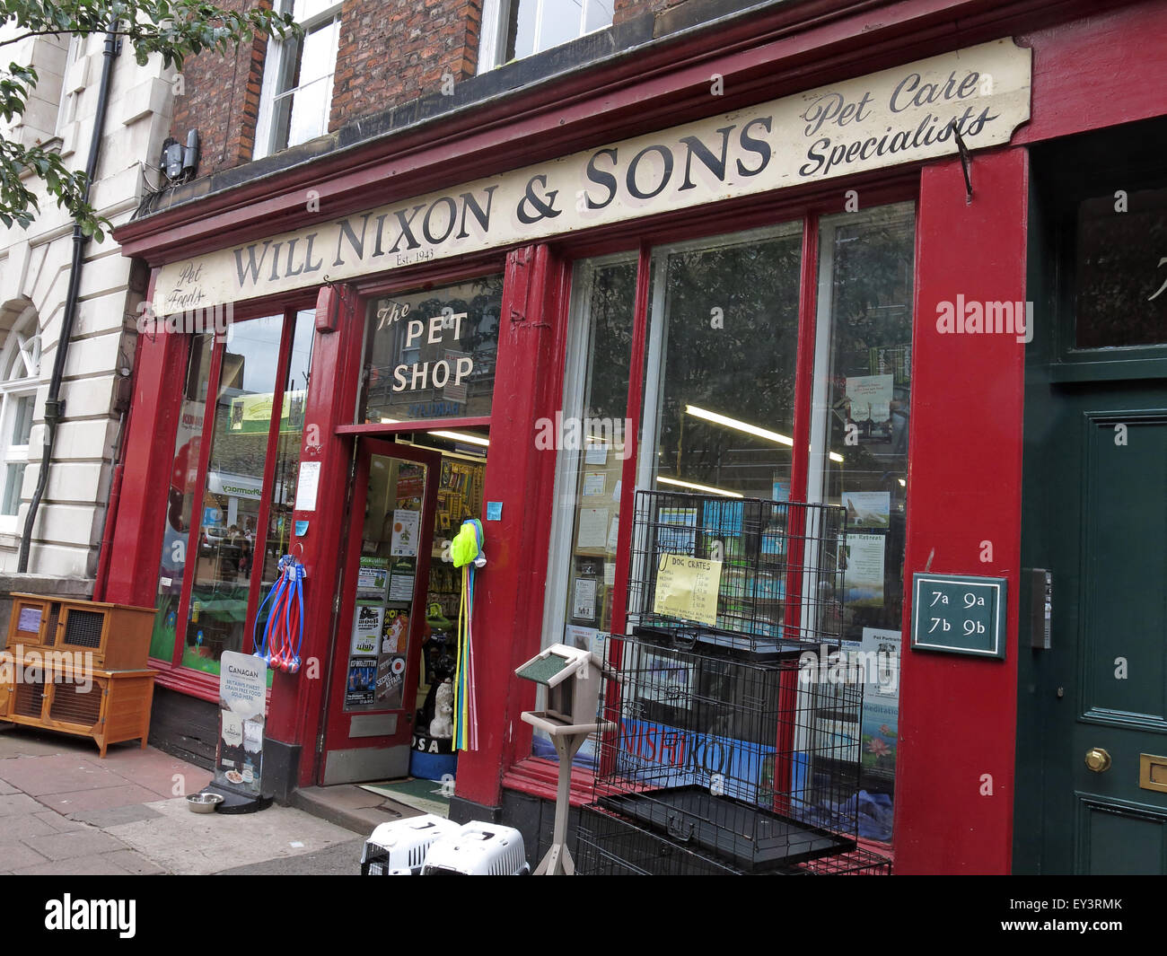 Sarà Nixon e figli,tradizionale Carlisle pet shop,Cumbria,l'Inghilterra,UK Foto Stock