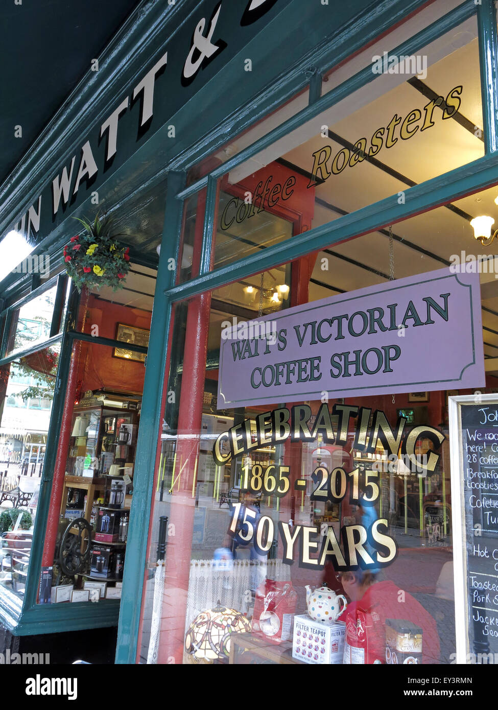 John Watt Victorian Coffee Shop, 11 Bank St,Carlisle,Cumbria,l'Inghilterra,UK Foto Stock