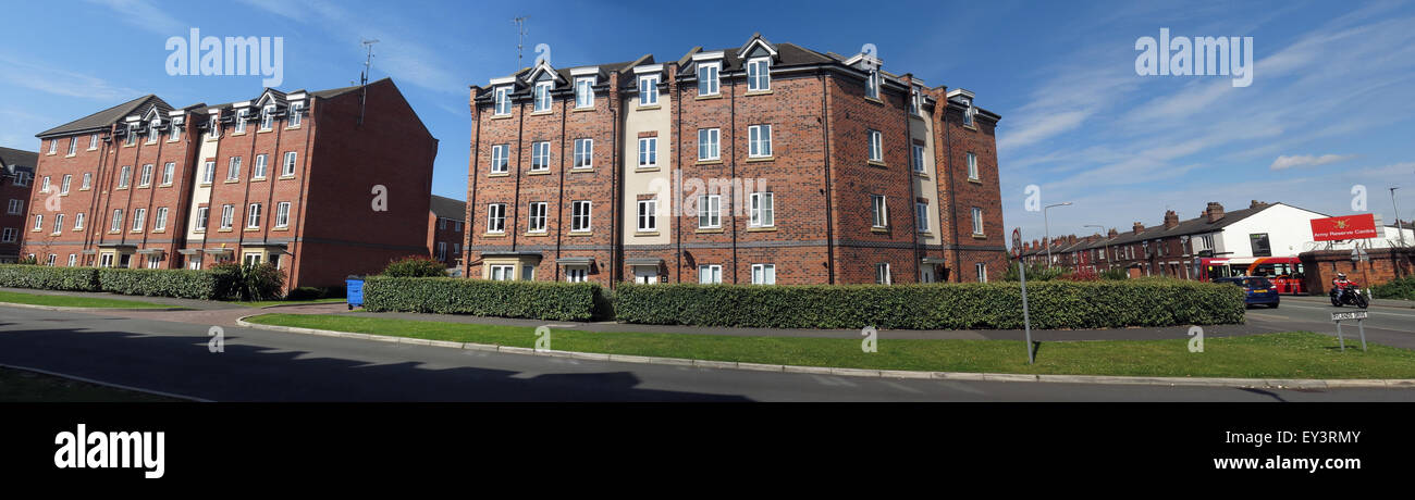 Rylands Drive Orford, Warrington ultimo memoria di Rylands Bros filo funziona, Cheshire, Inghilterra, Regno Unito Foto Stock