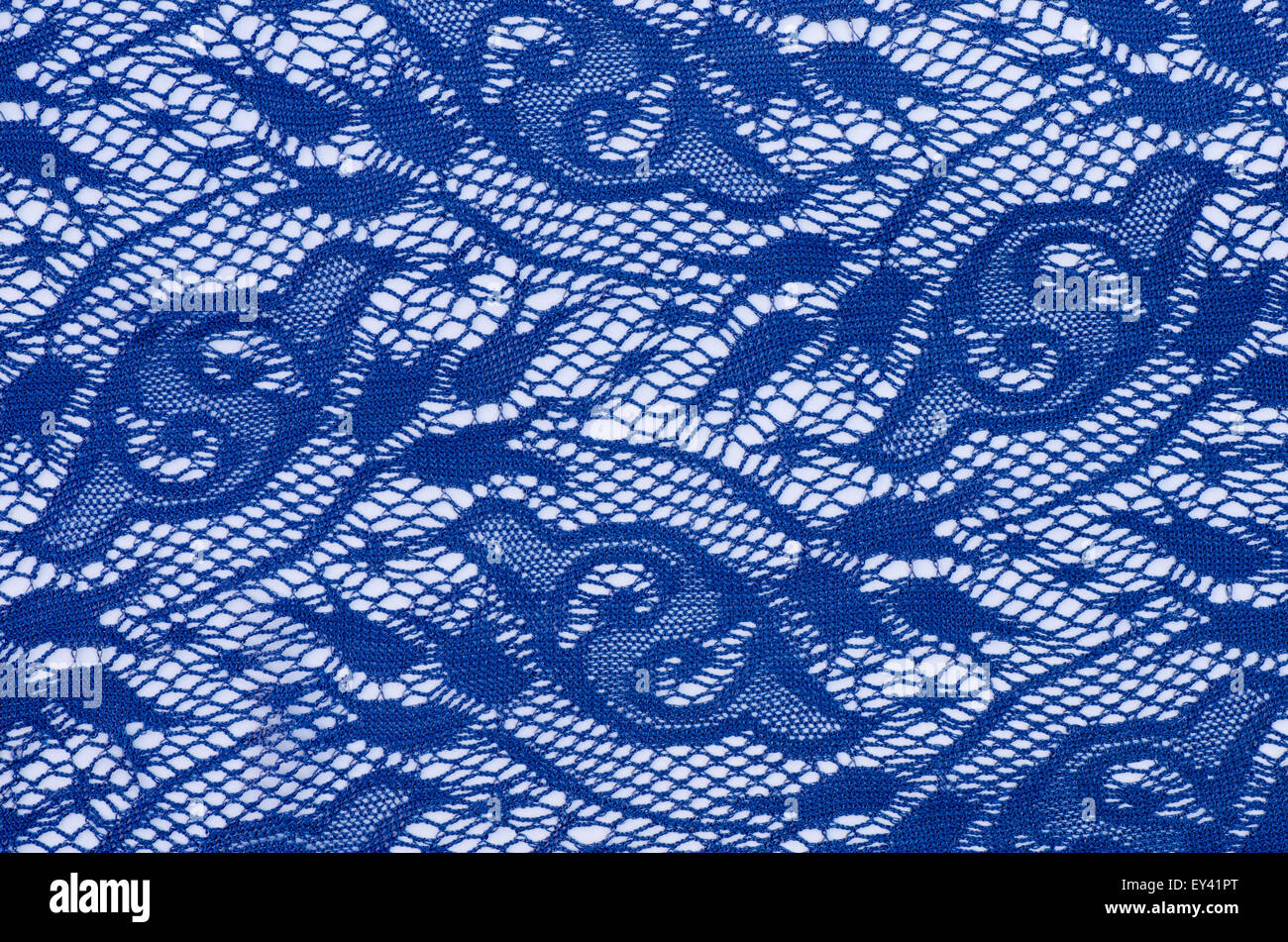 Modello di pizzo su sfondo bianco Foto Stock