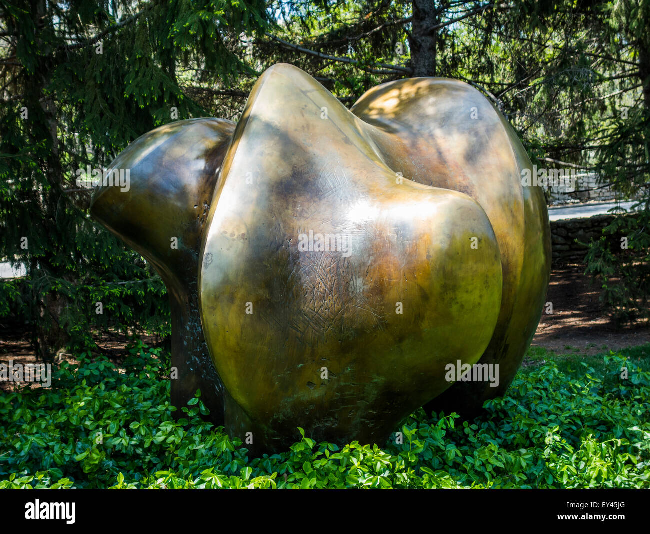 Pezzo a tre vie n. 1: punti, Henry Moore, Nelson-Atkins Museum of Art di Kansas City, Missouri, Stati Uniti d'America Foto Stock