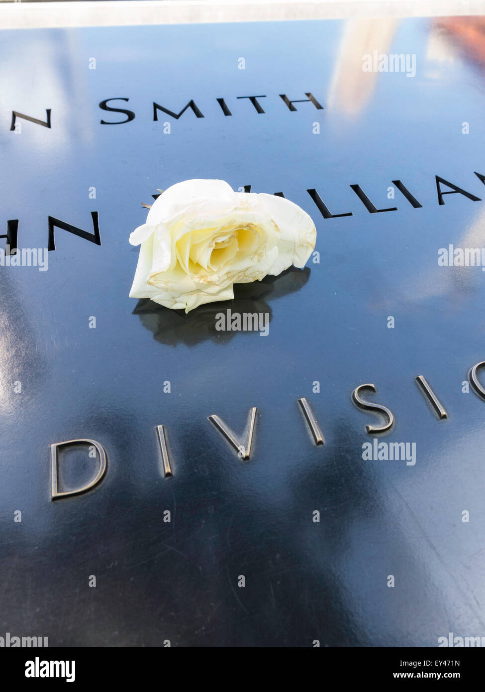 Il National September 11 Memoriale, Lower Manhattan, New York Foto Stock
