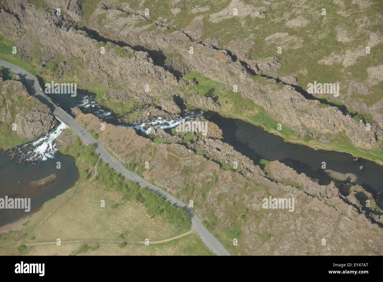 Anomalia grave area Triangolo Dorato, Islanda Foto Stock