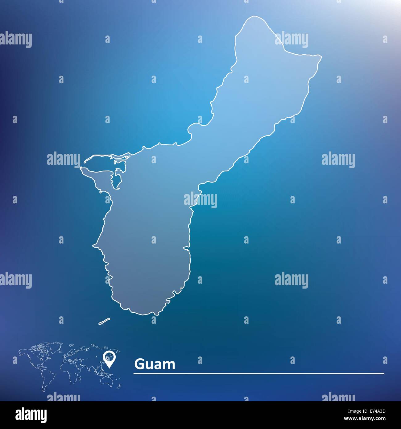 Mappa di Guam - illustrazione vettoriale Illustrazione Vettoriale