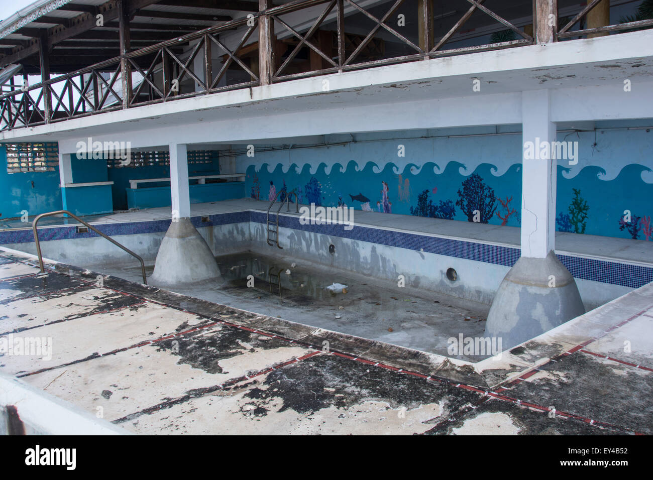 Hotel abbandonati, Barbados Foto Stock