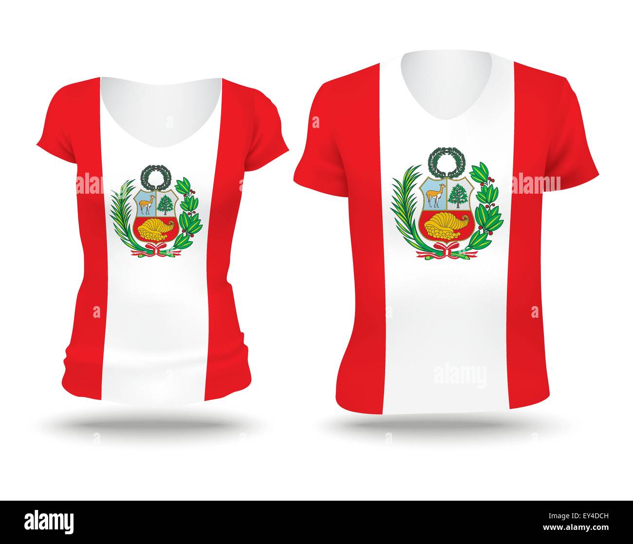 Bandiera shirt design del Perù - illustrazione vettoriale Illustrazione Vettoriale