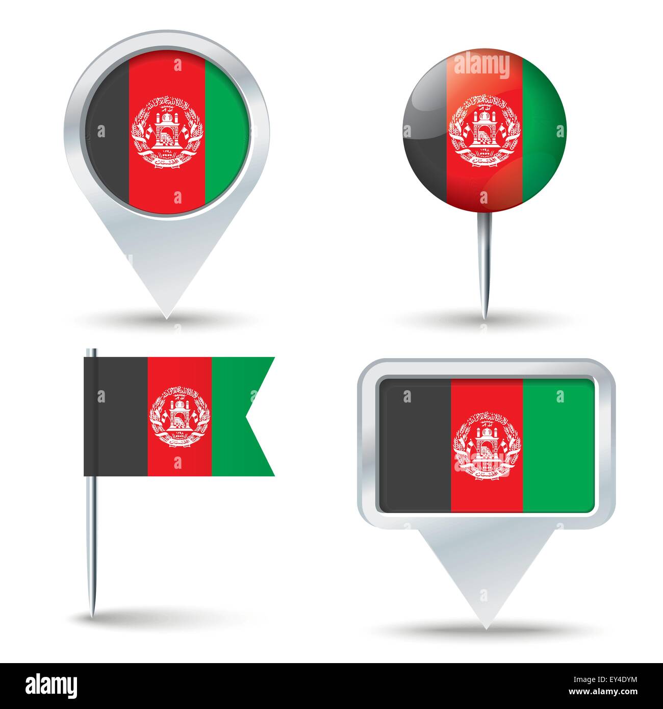 Simbolo Dell'Afghanistan. Emblema Nazionale Immagine E Vettoriale - Foto 2