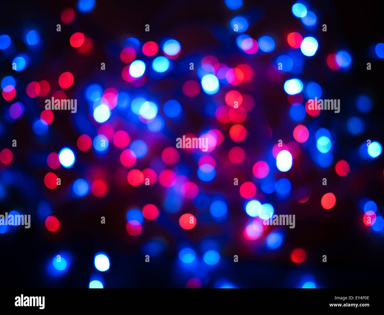 Colorate di rosso e blu colore sfondo bokeh di fondo Foto Stock