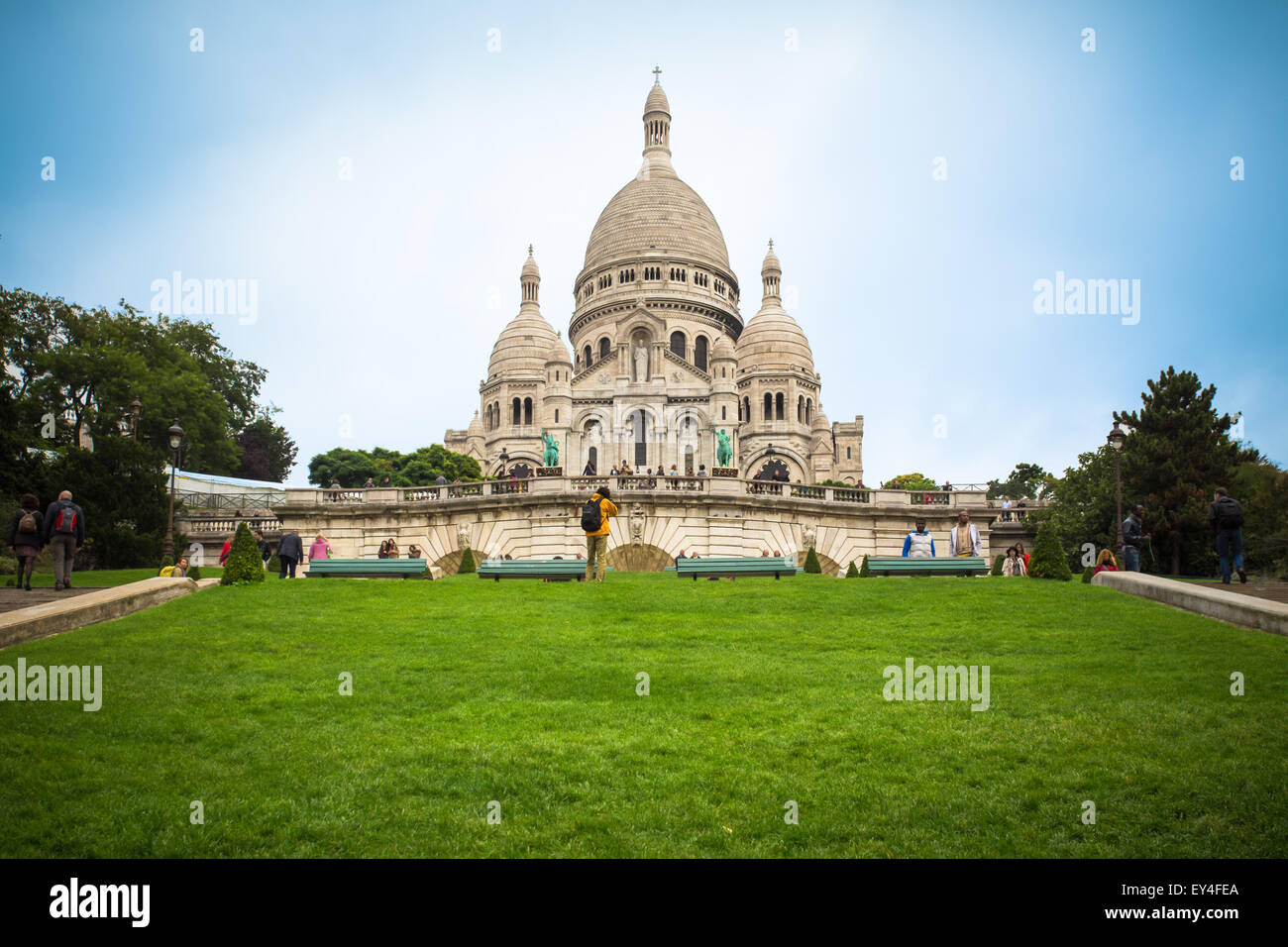 La Basilica del Sacro Cuore di Parigi, comunemente noto come Sacré-Coeur basilica Foto Stock