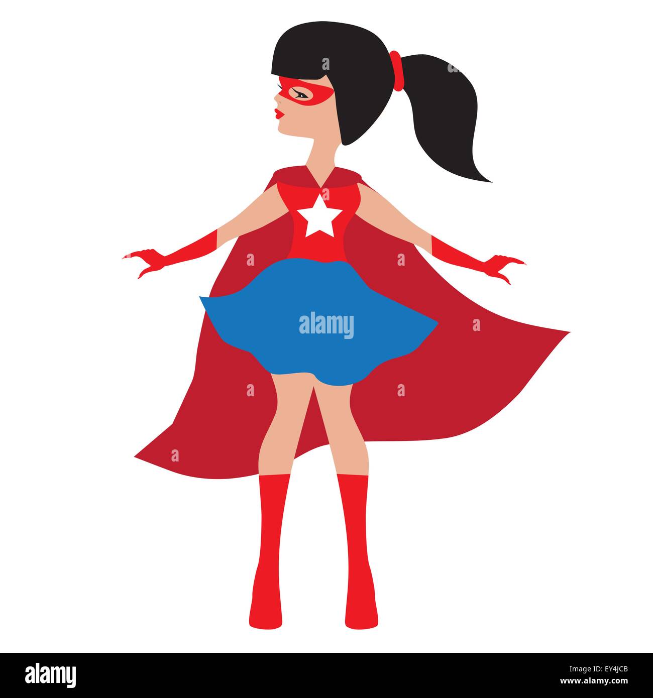Il supereroe donna illustrazione vettoriale Illustrazione Vettoriale