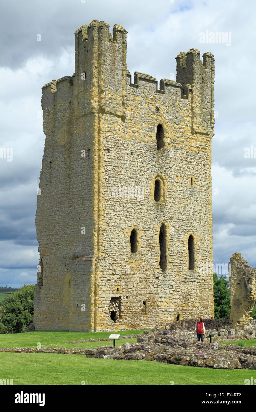 Castello di Helmsley, il borgo medievale di mantenere, nello Yorkshire, Inghilterra, Inglese del Regno Unito castelli Foto Stock