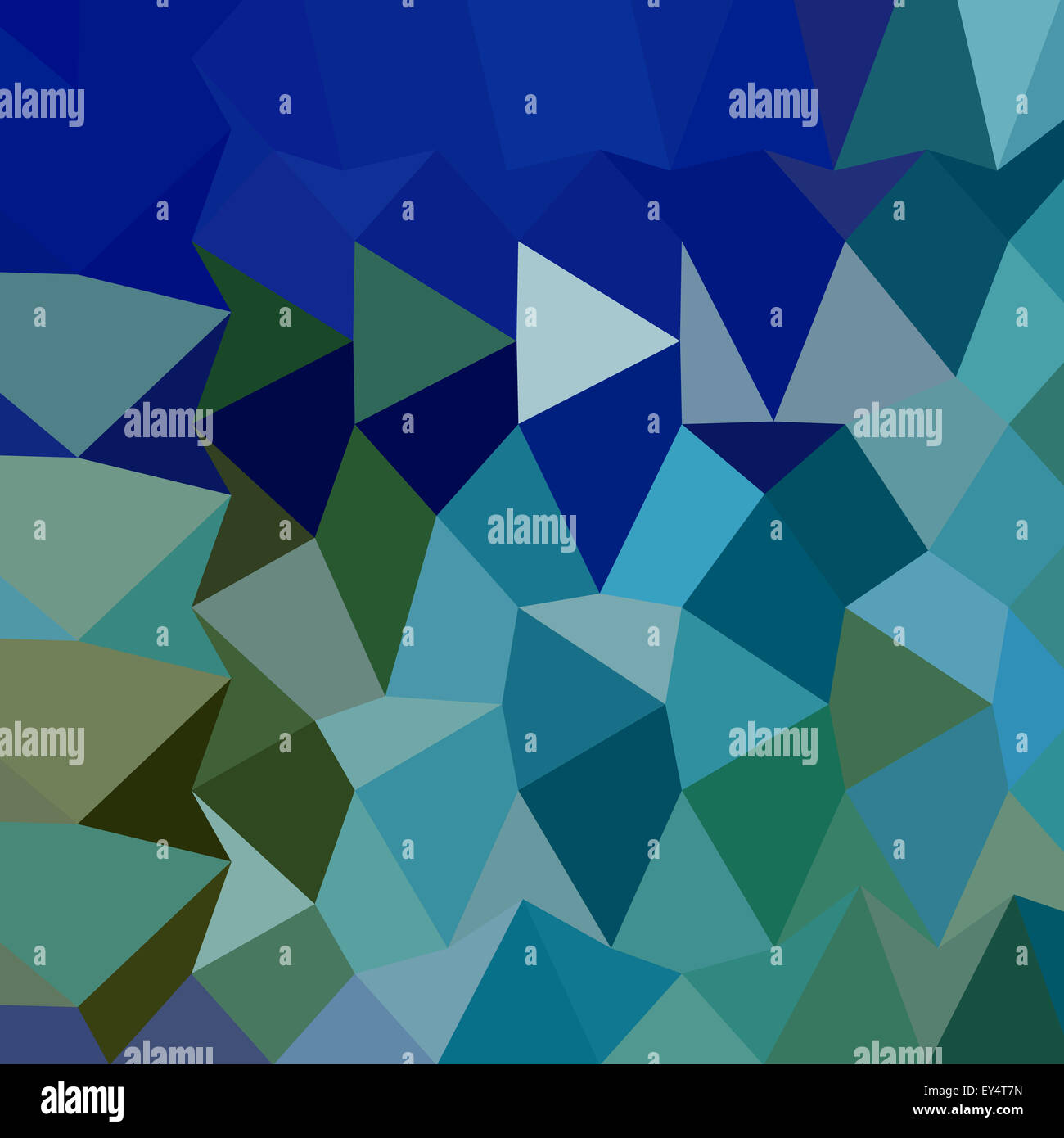 Basso Stile del poligono illustrazione di un pigmento blu geometrico astratto dello sfondo. Foto Stock