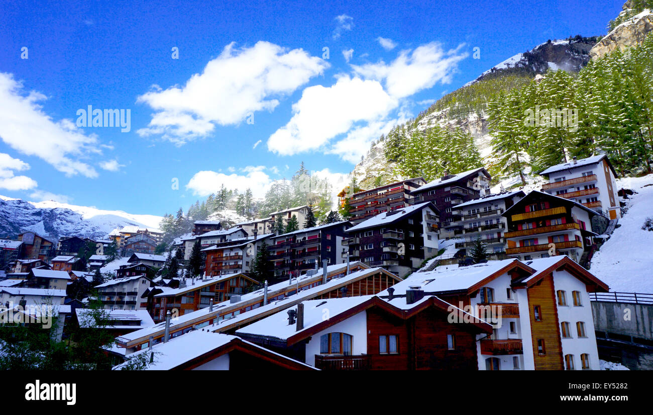 Scenario di Zermatt in Svizzera Europa Foto Stock