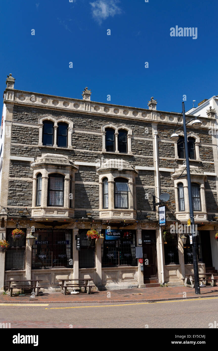 Il pacchetto public house, Cardiff Bay, Cardiff, Galles, UK. Foto Stock