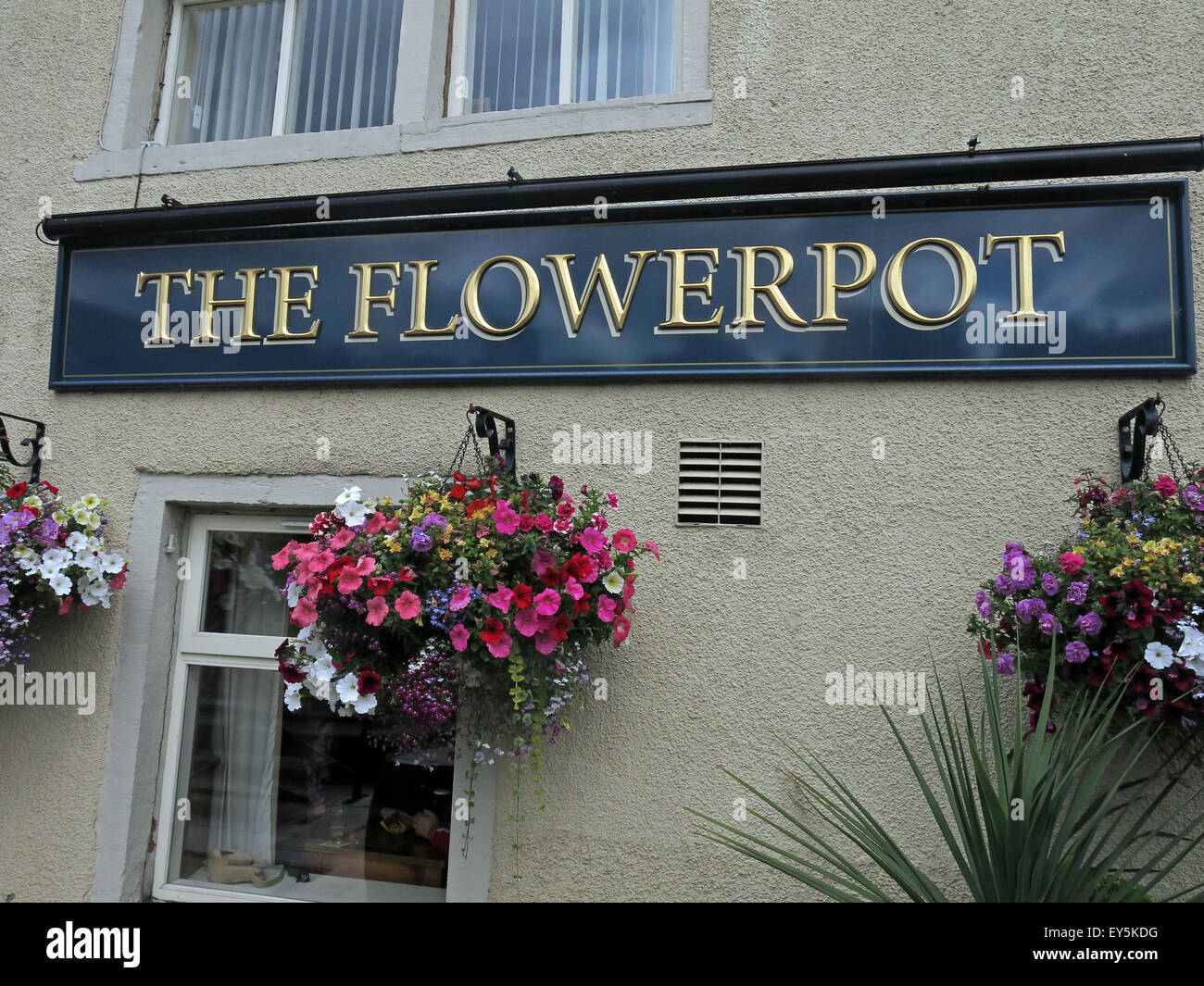 Il pub Flowerpot, 65 Calder Rd, Mirfield, sulla strada della transgennine ale, Yorkshire, Inghilterra, Regno Unito Foto Stock