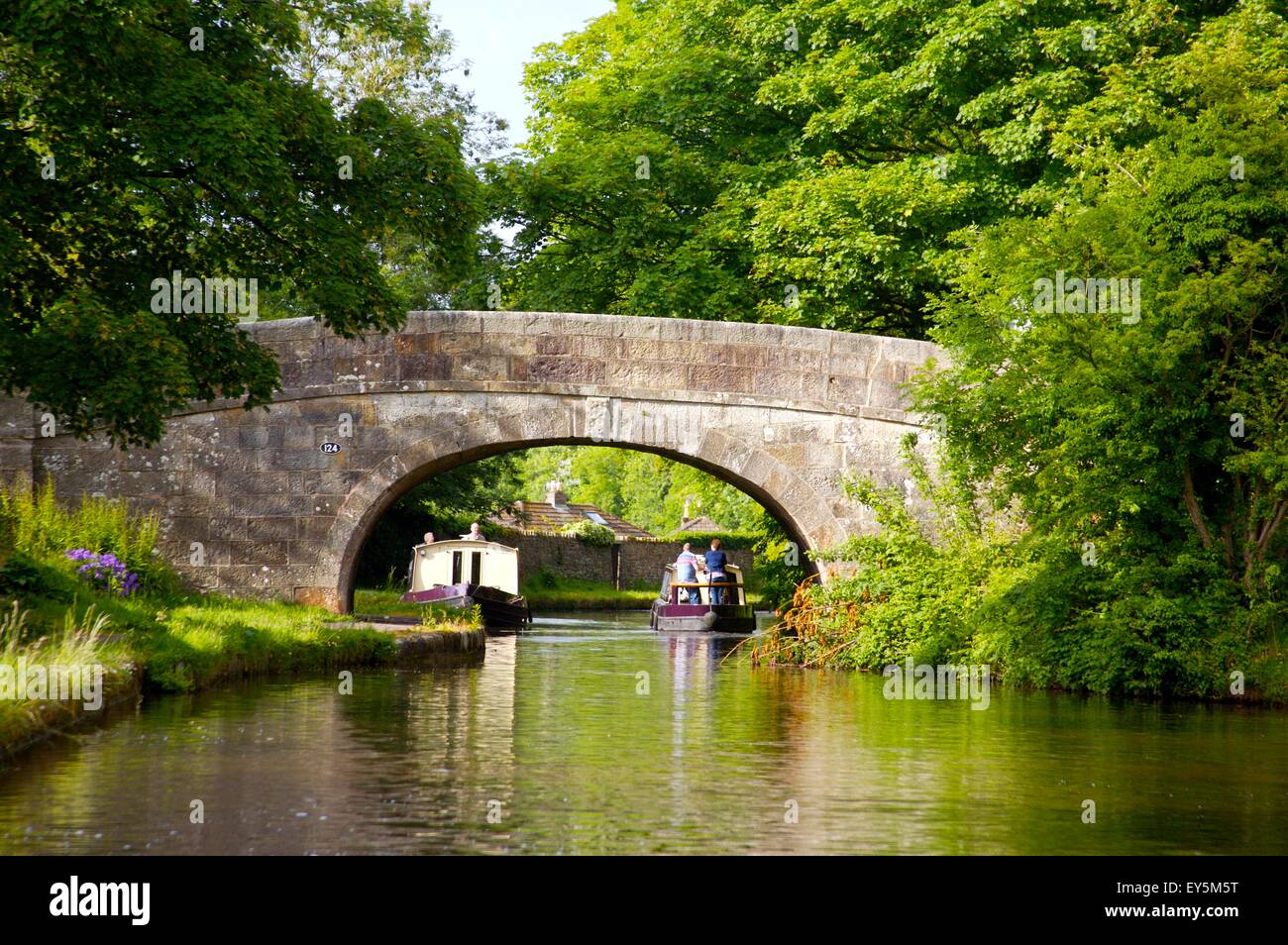 Lancaster Canal vicino a Bolton-le-Sands, Lancashire Foto Stock