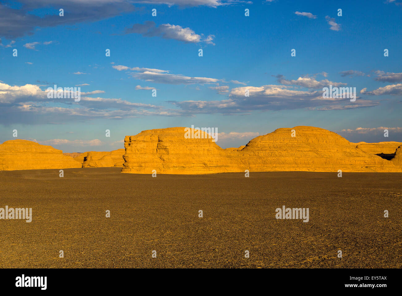 Yardang rilievi in provincia di Gansu, Cina Foto Stock