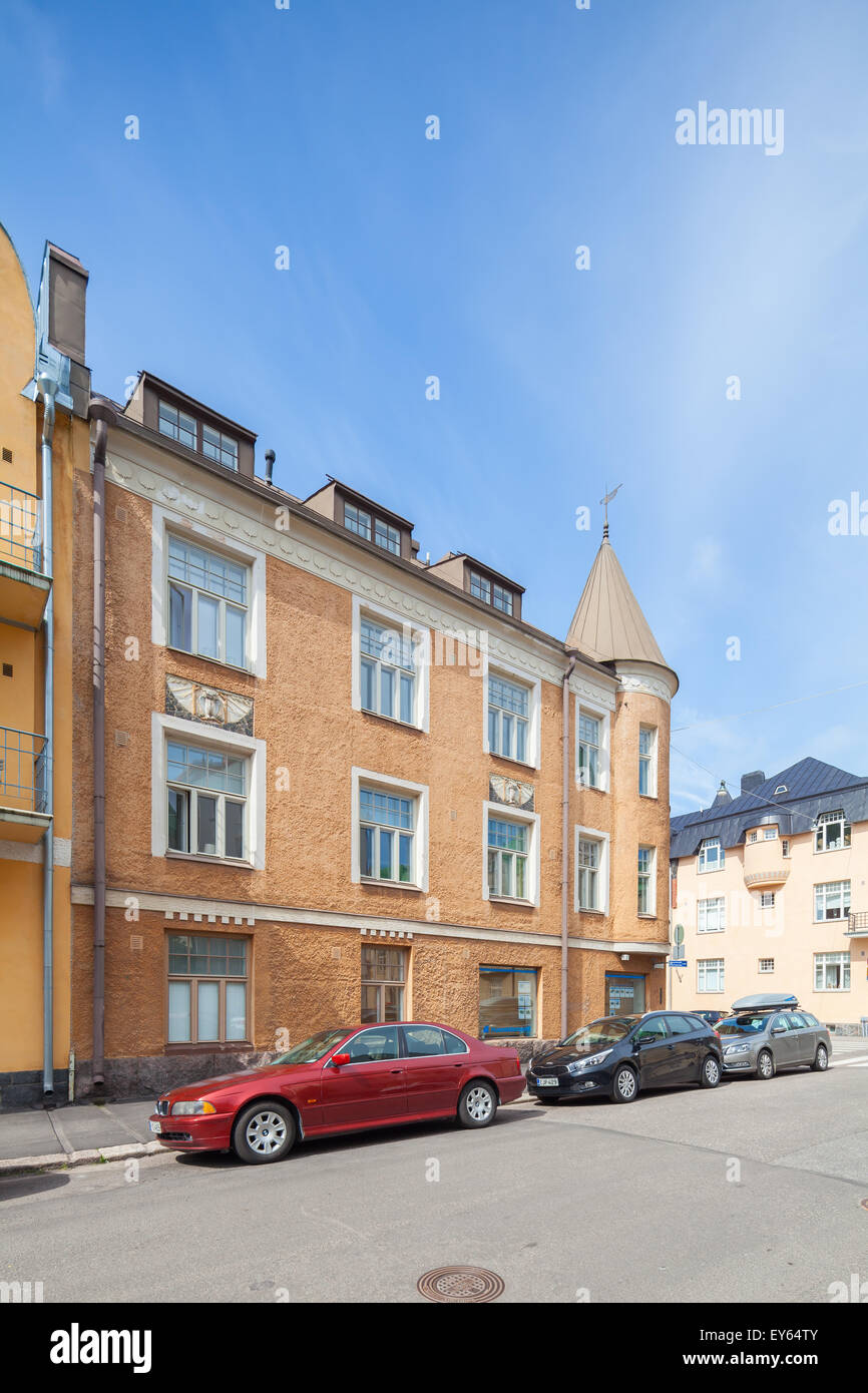 Splendidi edifici a Helsinki in Finlandia Foto Stock