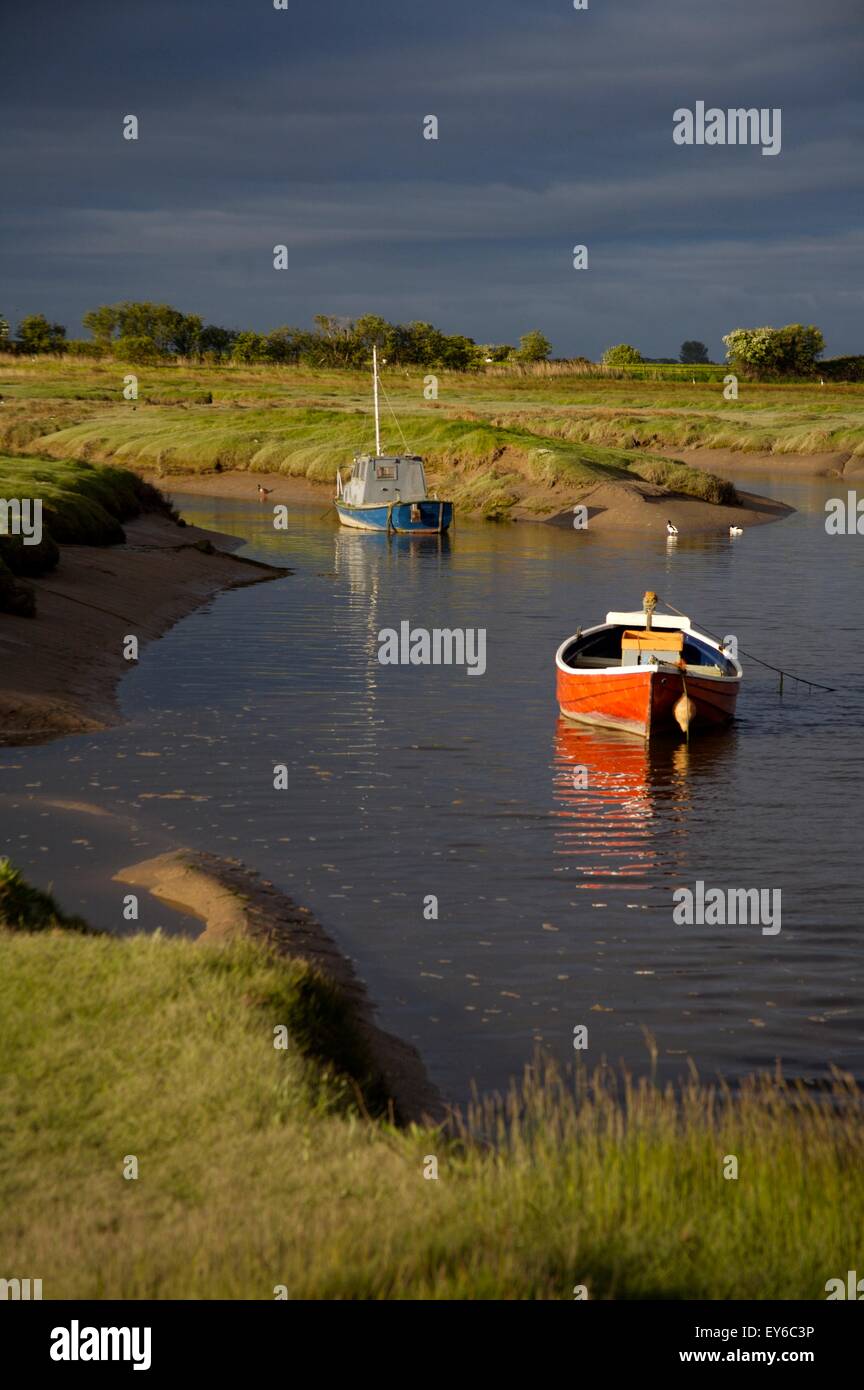 Conder estuario, Conder Green Lancashire, Inghilterra Foto Stock