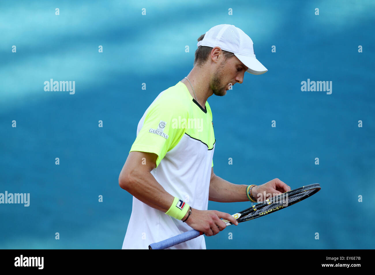 Umag, Croazia. 22 Luglio, 2015. (Italia) Andreas Seppi durante il match singles Sousa v Seppi al ATP 26 Konzum Croatia Open torneo di Stadion Stella Maris, il 22 luglio 2015 a Umag. Credito: Andrea Spinelli/Alamy Live News Foto Stock