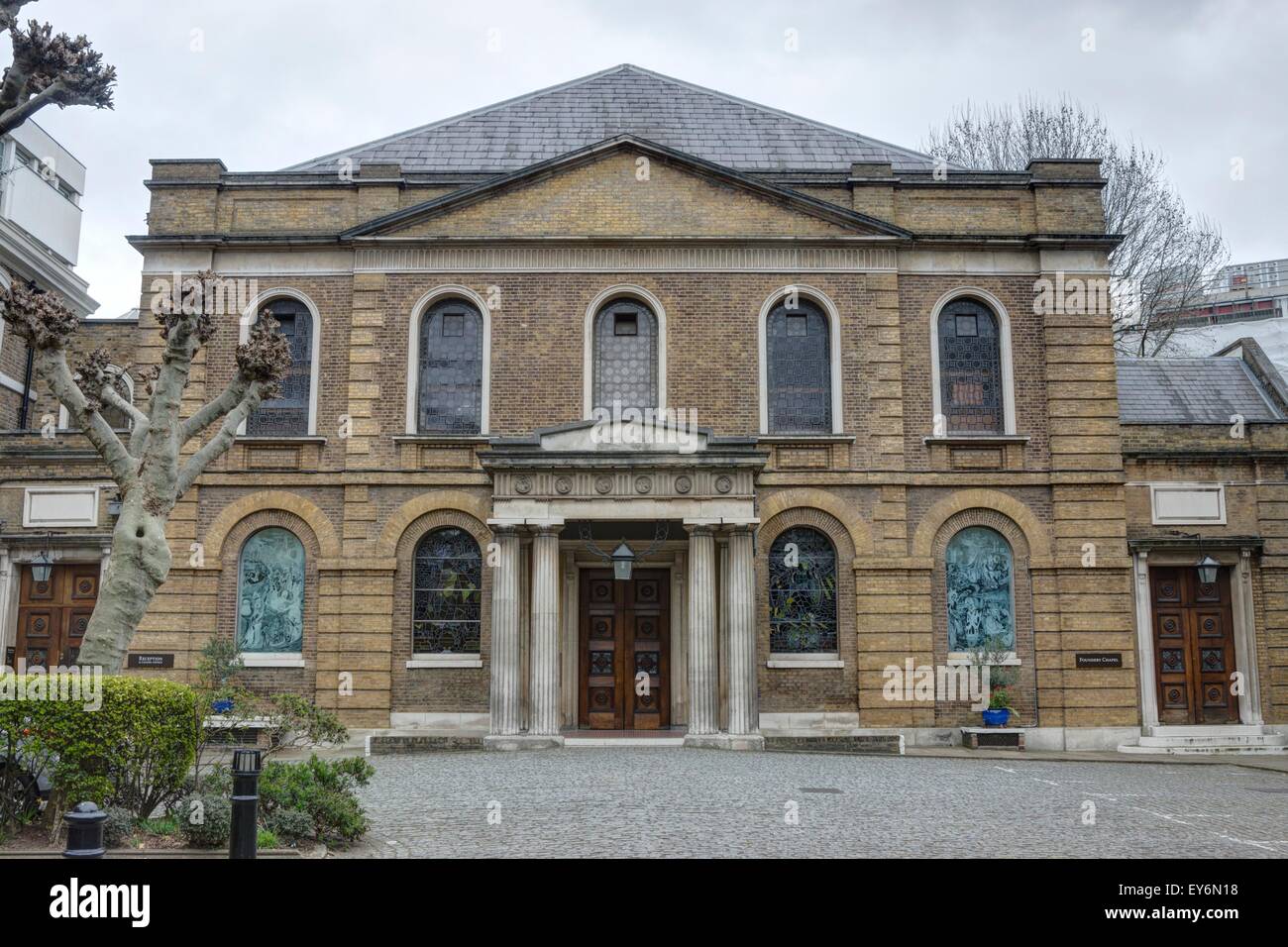 John Wesley's Chapel e Missione Leysian Wesley House Foto Stock