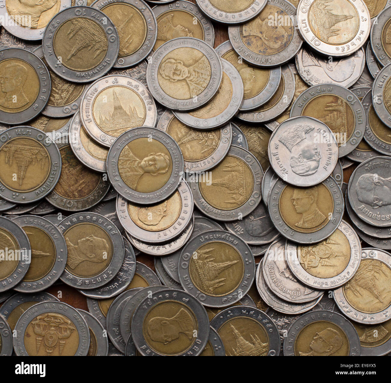 monete di baht Foto Stock