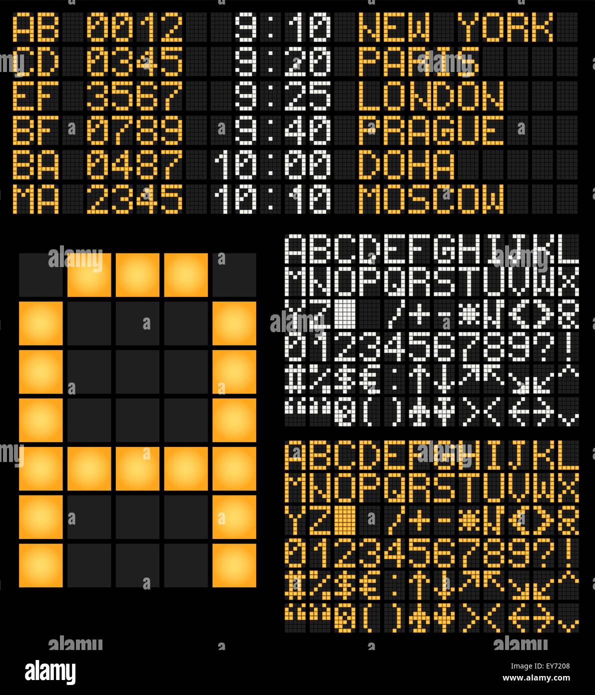 Tipo di carattere ha portato Illustrazione Vettoriale