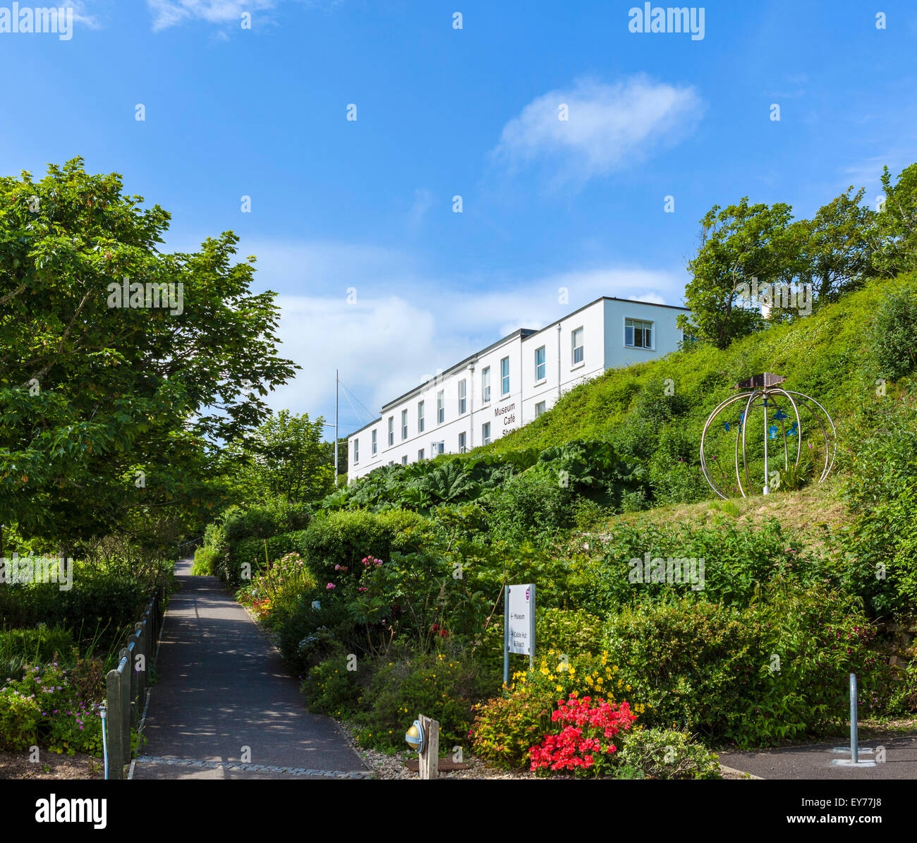 Porthcurno Telegraph Museum al Porthcurno, Saint Levan, Cornwall, Regno Unito Foto Stock