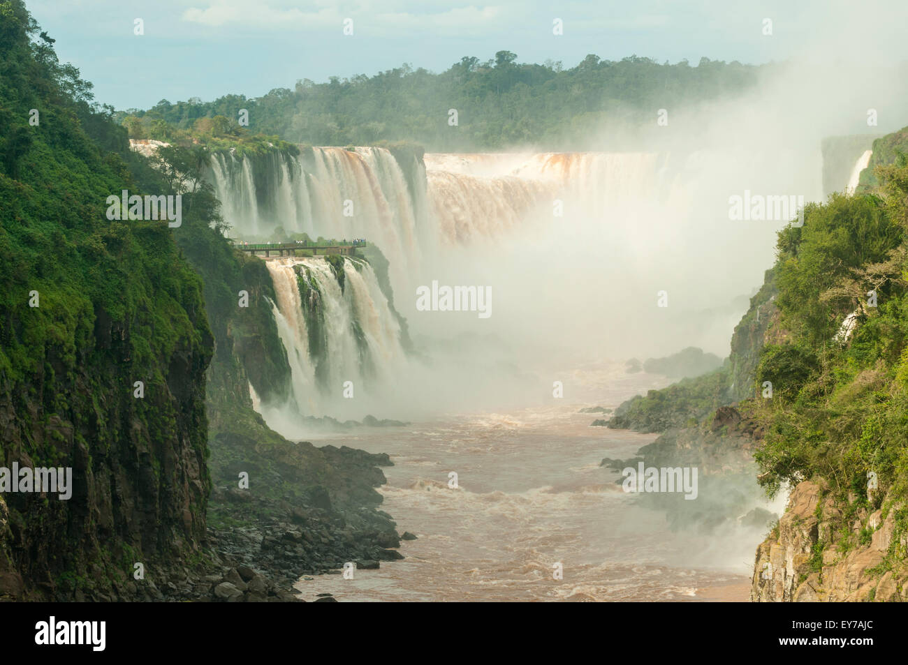 Rio Iguassu inferiore, Iguassu Falls, Argentina Foto Stock