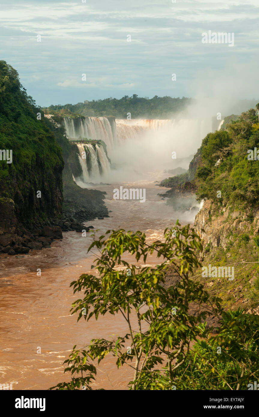 Rio Iguassu inferiore, Iguassu Falls, Argentina Foto Stock
