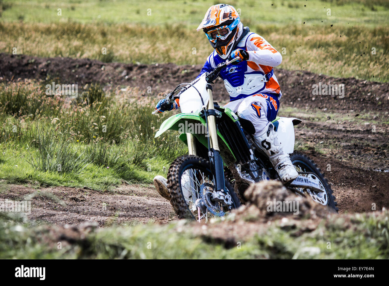 Kawasaki 250 motocross moto Foto stock - Alamy