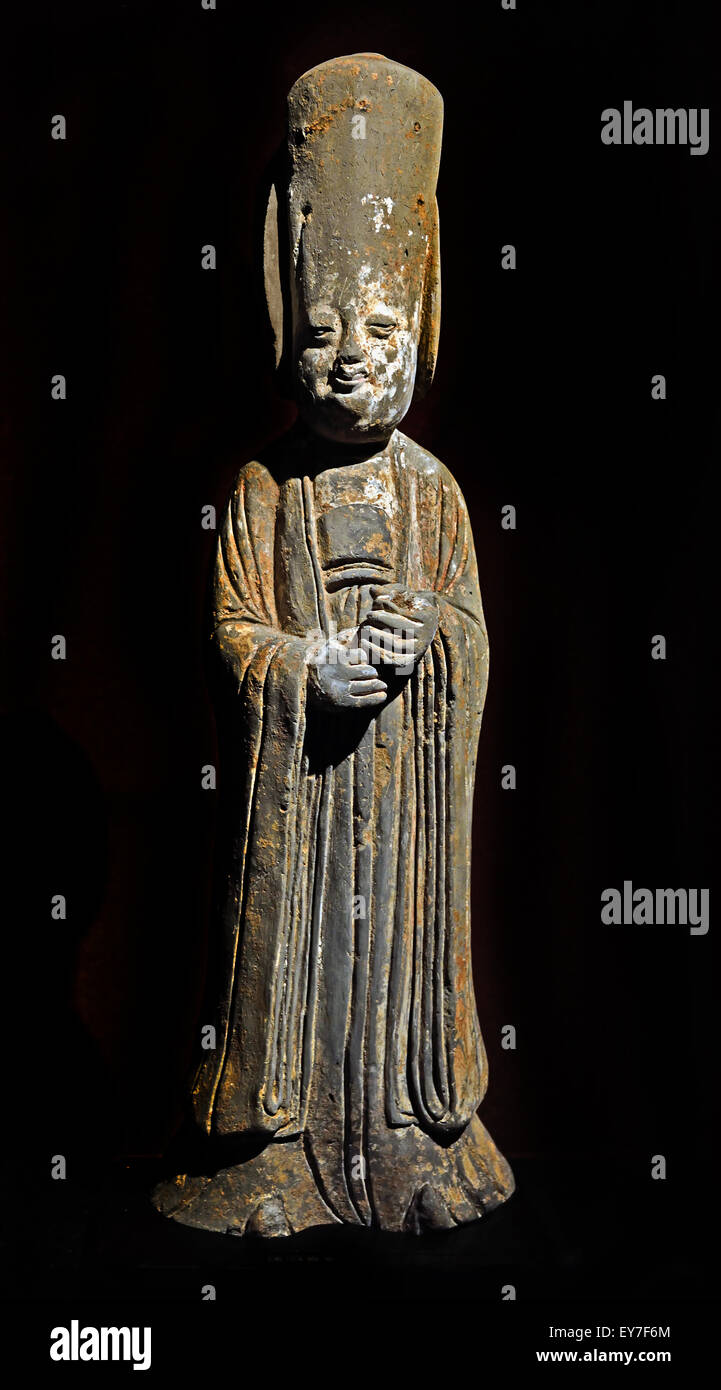 Cameriera servo ceramica codolo meridionale AD 943 al Museo di Shanghai di Antica Arte Cinese Cina Foto Stock