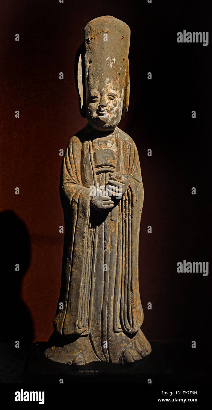 Cameriera servo ceramica codolo meridionale AD 943 al Museo di Shanghai di Antica Arte Cinese Cina Foto Stock