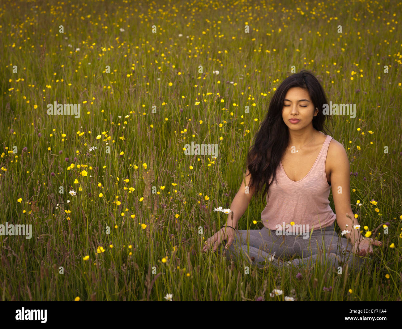 Mindfulness meditazione Foto Stock