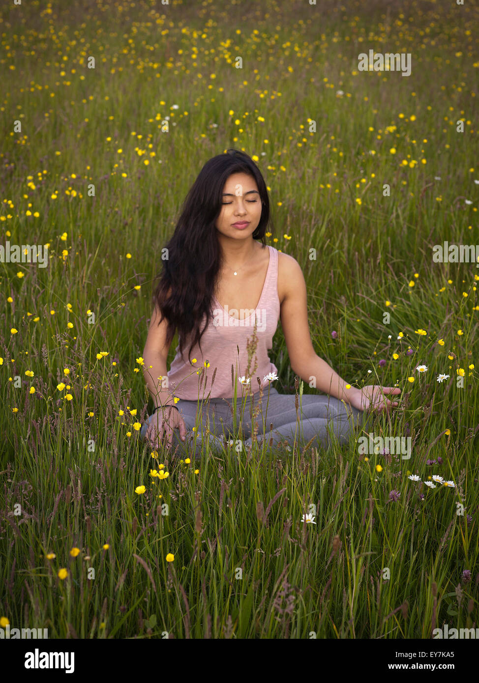 Mindfulnessmeditation Foto Stock