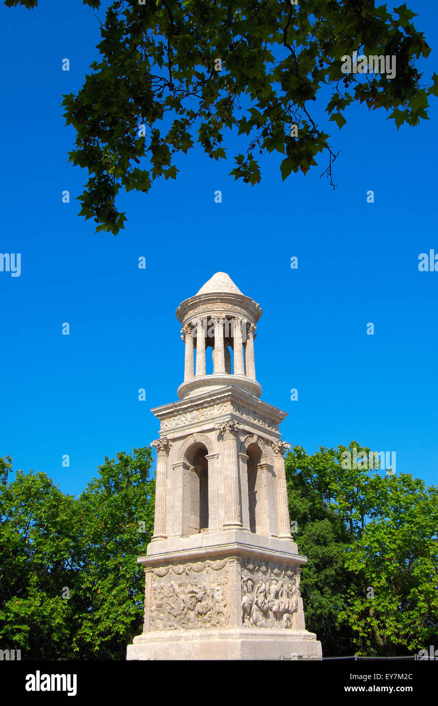 Glanum. Le rovine romane. Saint Remy de Provence, Francia, Provence-Alpes-Côte-d"Azur . Europa Foto Stock