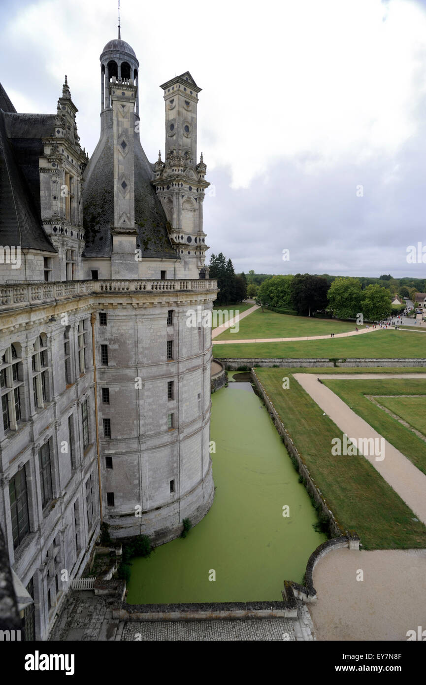 Francia, Valle della Loira, castello di Chambord Foto Stock