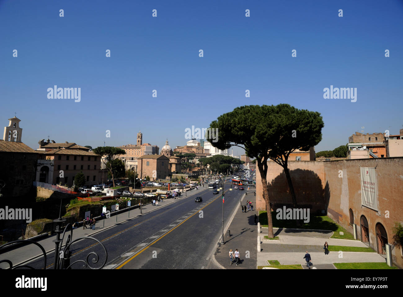 Italia, Roma, via dei fori Imperiali, via dei fori Imperiali Foto Stock