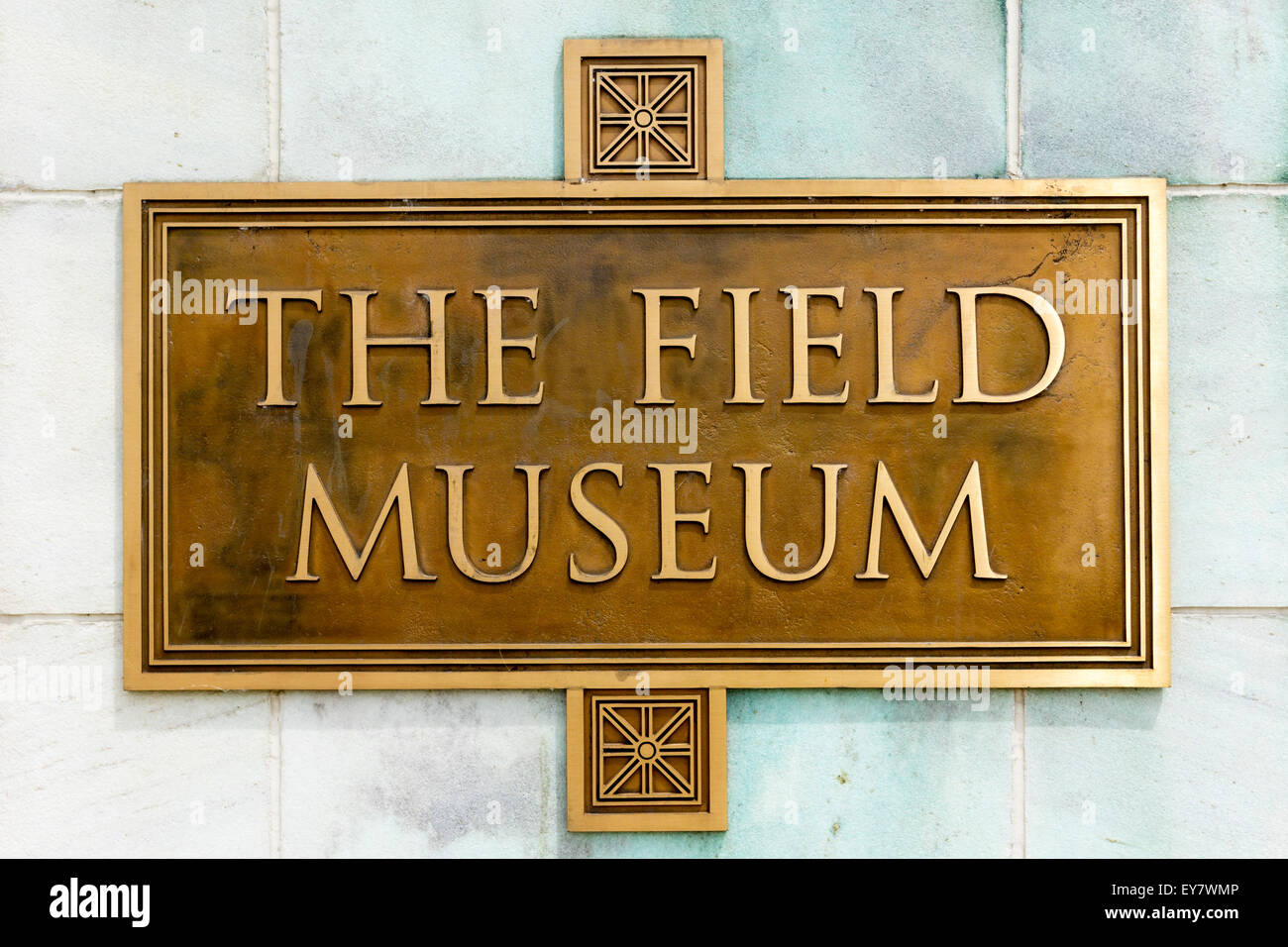 Segno per il Field Museum di Chicago. Foto Stock