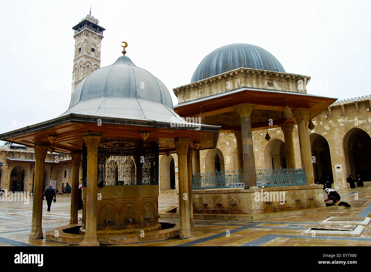 La grande moschea di Aleppo - Siria Foto Stock