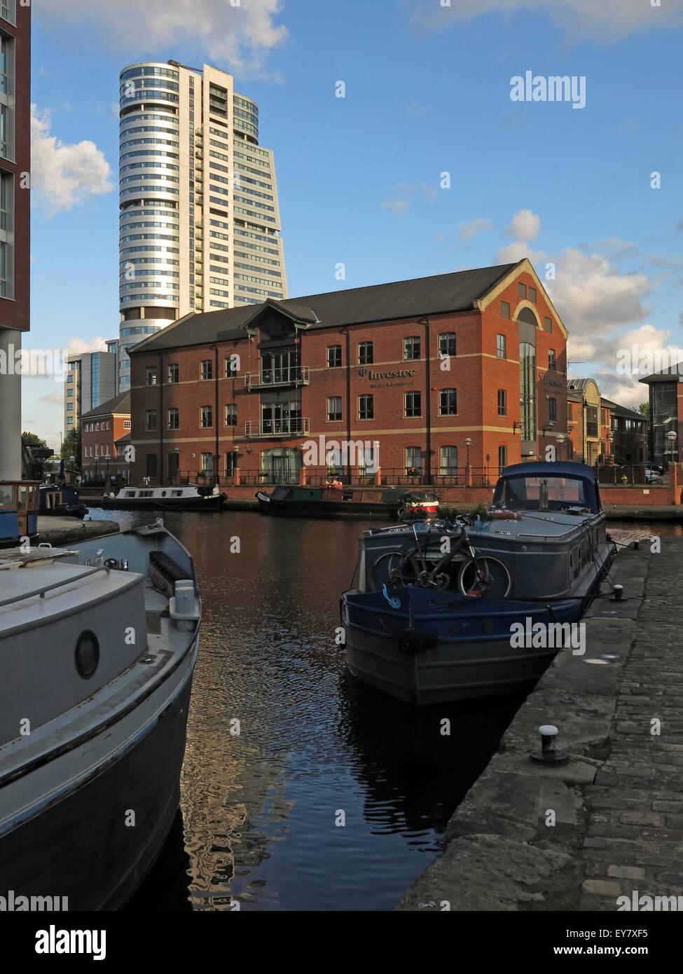 Leeds Wharf serratura, Centro citta', West Yorkshire, Inghilterra, Regno Unito (Leeds / Liverpool Canal) Foto Stock