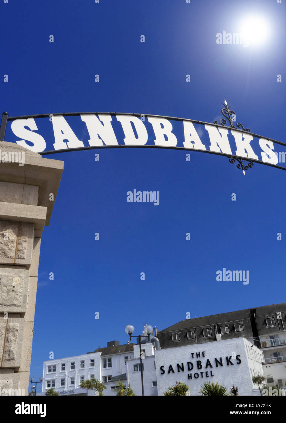 Ingresso sign di barene Hotel barene Poole Dorset Regno Unito Foto Stock