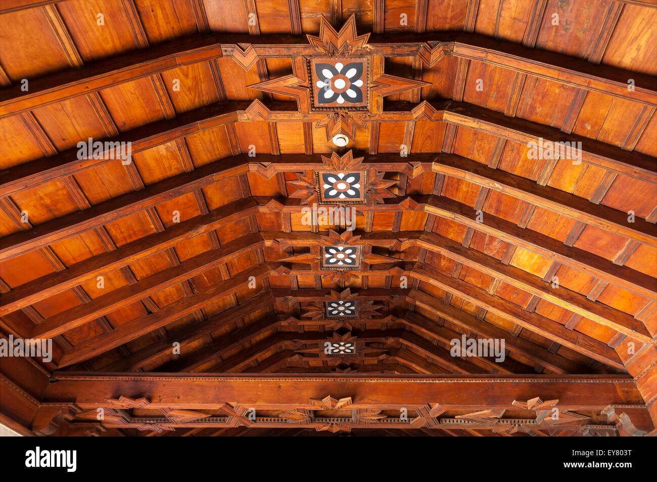 Soffitto di Casa Velasquez, Santiago de Cuba, Cuba Foto Stock