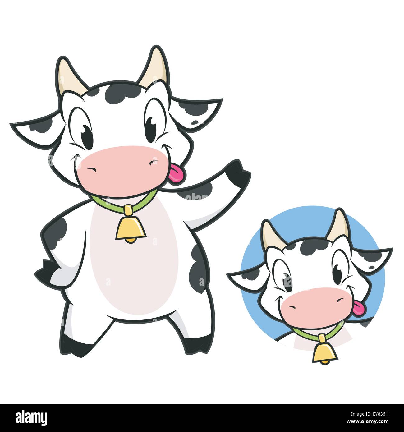 Mucca del fumetto Illustrazione Vettoriale