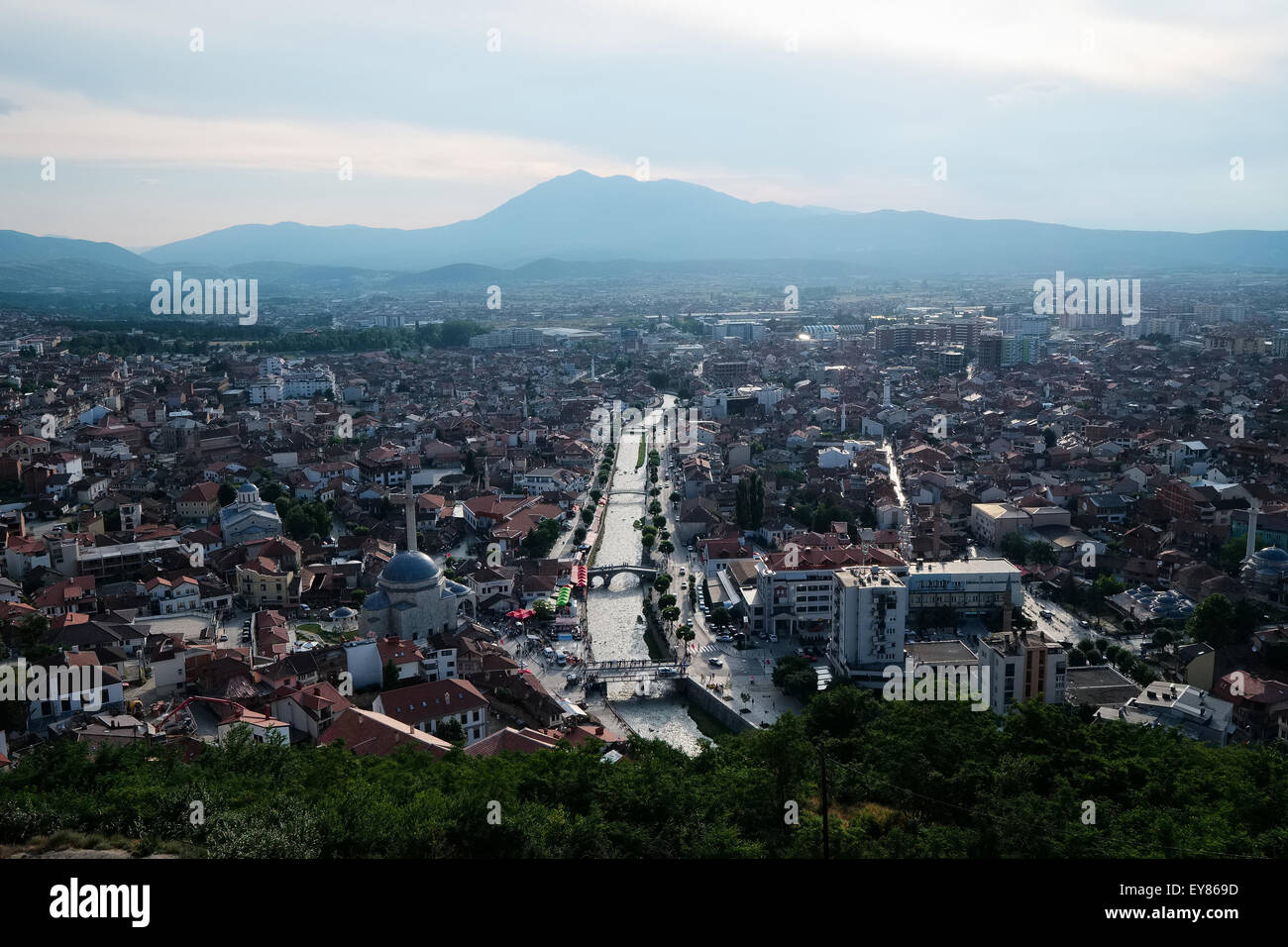 Vista su Prizren nel Kosovo Foto Stock