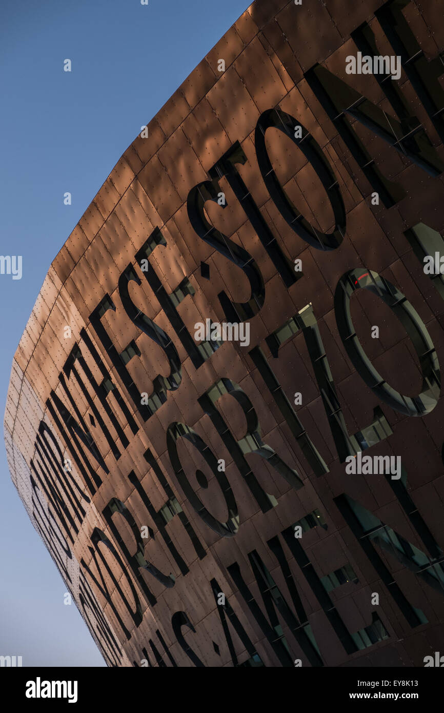 Canolfan Mileniwm Cymru. Il Cardiff Millenium Center. Foto Stock