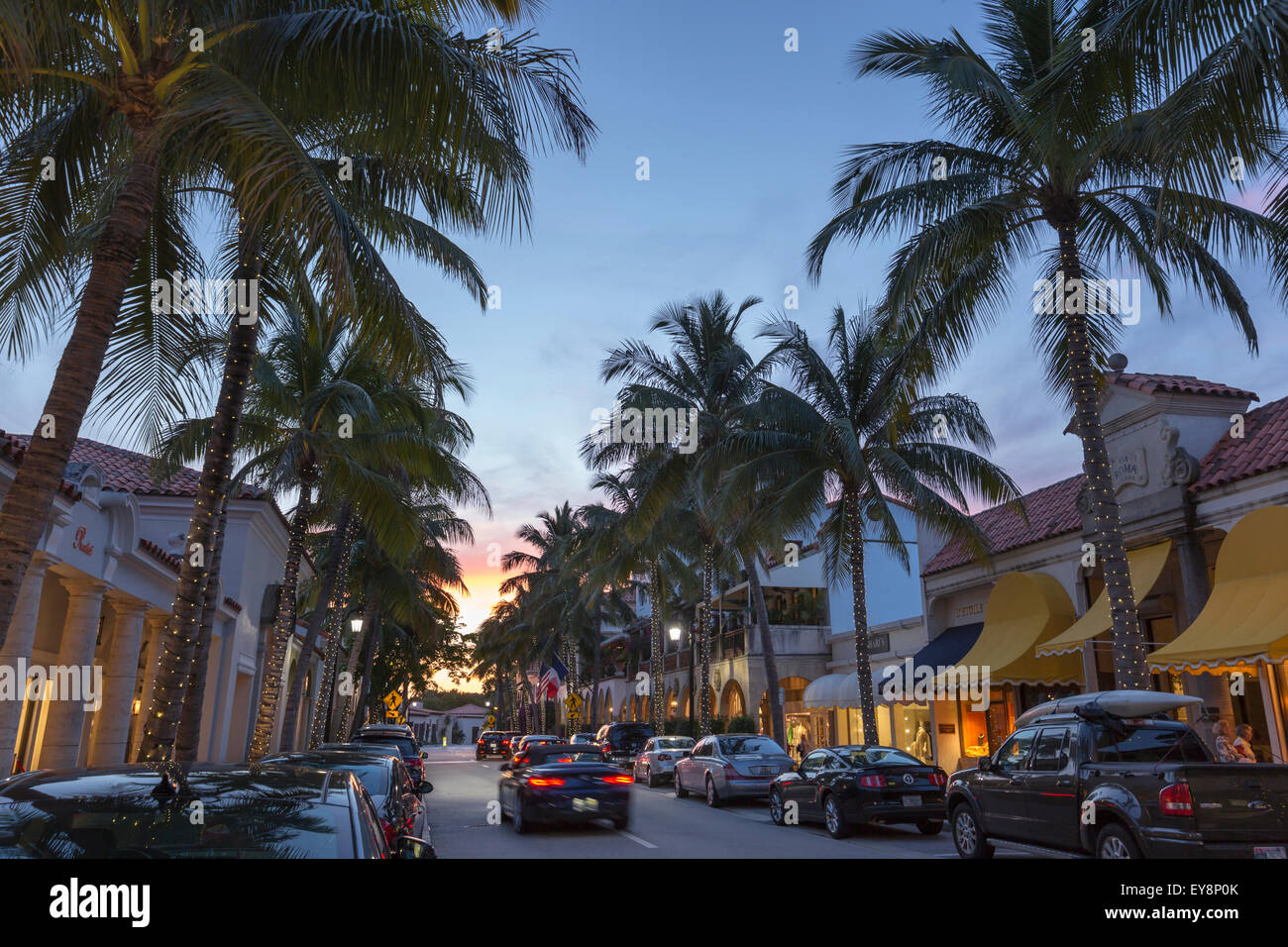 WORTH AVENUE PALM BEACH FLORIDA USA Foto Stock