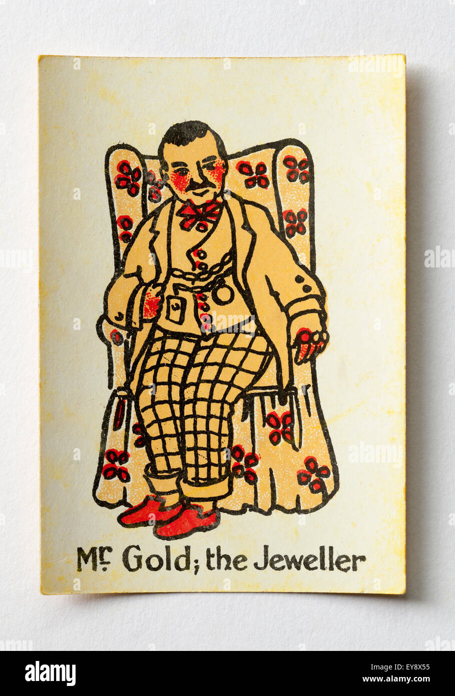 Signor Gold il gioielliere carta da gioco da famiglie felici gioco di carte Foto Stock