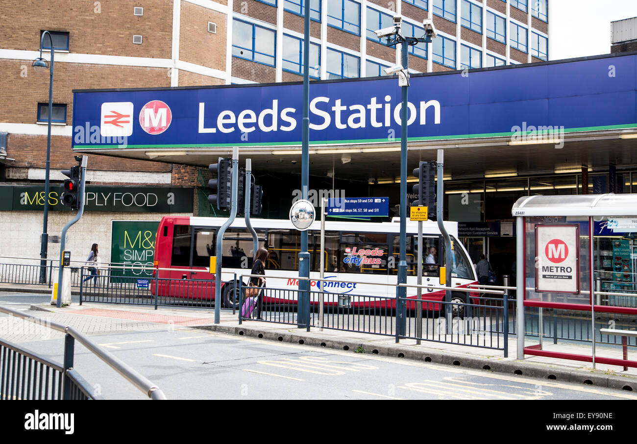 Stazione ferroviaria di Leeds Foto Stock